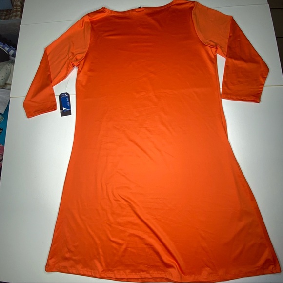 Nautica Dress sz Medium Orange UPF 30 - Picture 7 of 7